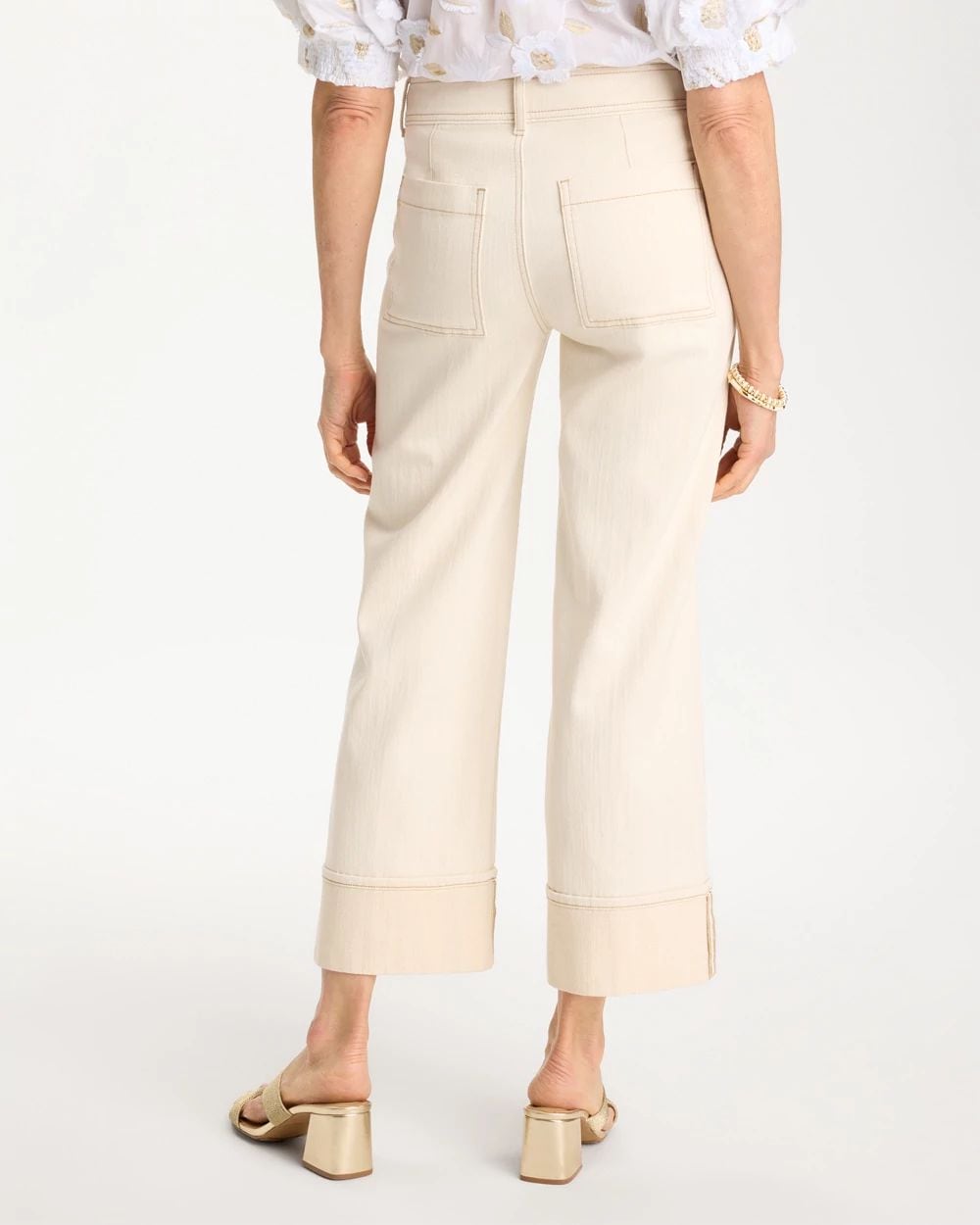 Pintuck Cuffed Cropped Jeans | Chico's
